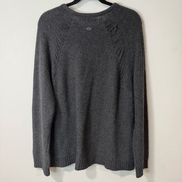 Silk & Cashmere Men's Neo Pullover Sweater Wool Cashmere Renaissance Grey XL - Picture 2 of 9